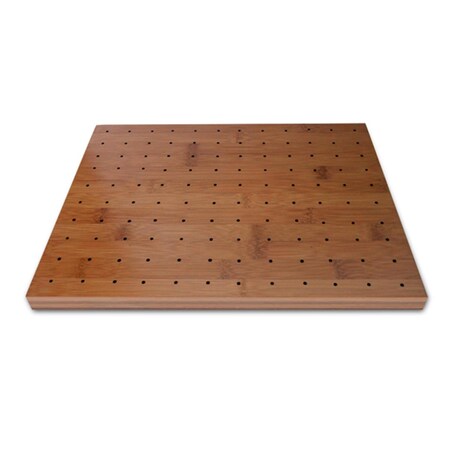 Packnwood 13.8 x 9.9 In. 120 Holes Thick Bamboo Pick Holder 210SAMBRO120